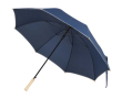 Windbestendige paraplu met automatische opening en reflecterende band Ø130 kleur marineblauw
