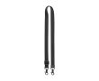 RPET-lanyard met gesp en metalen musketons BrandCharger kleur zwart
