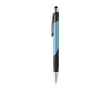 Plastic balpen in diverse kleuren met stylus en blauwe inkt kleur turkoois