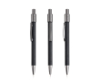 Aluminium balpen met rubberen afwerking, spinner en blauwe inkt kleur zwart