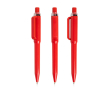Pen van gerecycled ABS met drukmechanisme, blauwe inkt kleur rood