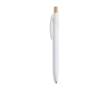Gerecyclede aluminium pen met rubbercoating, clip en blauwe inkt kleur wit