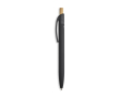 Gerecyclede aluminium pen met rubbercoating, clip en blauwe inkt kleur zwart