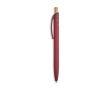 Gerecyclede aluminium pen met rubbercoating, clip en blauwe inkt kleur bordeaux