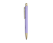 Aluminium pen met matgouden details, uitsparing en blauwe inkt kleur paars