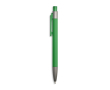 Aluminium balpen met rubbercoating, kunststof clip en blauwe inkt kleur groen