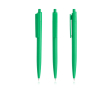 Ecologische pen met eenkleurige body en brede clip, blauwe inkt kleur groen