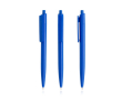 Ecologische pen met eenkleurige body en brede clip, blauwe inkt kleur koningsblauw