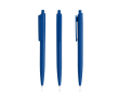 Ecologische pen met eenkleurige body en brede clip, blauwe inkt kleur marineblauw