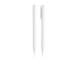 Eenkleurige plastic balpen met blauwe gelinkt kleur wit