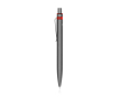 Gerecyclede aluminium balpen met kleurdetaillering, blauwe inkt kleur rood