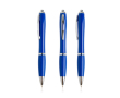 Pen van oceaanplastic met verchroomde details, blauwe inkt kleur koningsblauw