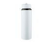 Plastic drinkfles met inklapbare tuit en intern rietje 500 ml kleur wit