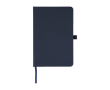 A5 gelijnde notitieboek van RPET-polyester met semi-rigide kaft kleur donkerblauw