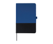 PU-notitieboek (A5) van RPET met gelinieerde pagina’s kleur blauw