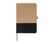 PU-notitieboek (A5) van RPET met gelinieerde pagina’s kleur beige