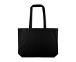 Grote katoenen totebag met lange hengsels 140 g/m² kleur zwart