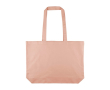 Grote katoenen totebag met lange hengsels 140 g/m² kleur zalm