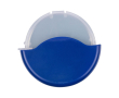 Pizzasnijder met afneembare beschermhoes en roestvrijstalen mes kleur blauw