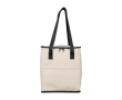 Koeltas van synthetisch leer met lange hengsels en voorvak 9L kleur beige
