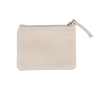 Ribfluwele portemonnee met bijpassende rits om te bedrukken kleur beige