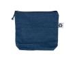 Toilettas van gerecycled denim met één compartiment kleur jeans blauw