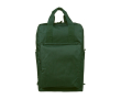 Rugzak van gerecycled polyester voor laptop 16'' met handgrepen bovenaan kleur donkergroen