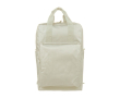 Rugzak van gerecycled polyester voor laptop 16'' met handgrepen bovenaan kleur beige