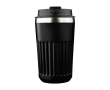 To-go beker van gerecycled roestvrij staal, dubbelwandig 400 ml kleur zwart