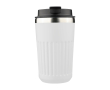 To-go beker van gerecycled roestvrij staal, dubbelwandig 400 ml kleur wit