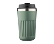 To-go beker van gerecycled roestvrij staal, dubbelwandig 400 ml kleur groen