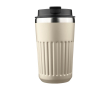 To-go beker van gerecycled roestvrij staal, dubbelwandig 400 ml kleur beige