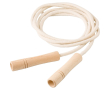 Springtouw van katoen en polyester met FSC houten handgrepen kleur bruin