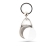 Druppelvormige metalen sleutelhanger met papieren inzet personaliseren kleur zilver