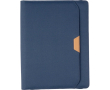 A4 RPET congresmap met rits en PU details kleur blauw