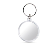 Ronde sleutelhanger met kap en personaliseerbare papieren kleur doorzichtig