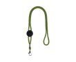 Verstelbare buisvormige polyester lanyard met karabijnhaak, 3 cm kleur lichtgroen