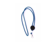 Verstelbare buisvormige polyester lanyard met karabijnhaak, 3 cm kleur lichtblauw