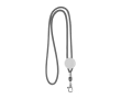 Moderne buisvormige polyester lanyard met karabijnhaak, 3 cm kleur zwart