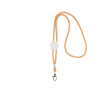 Moderne buisvormige polyester lanyard met karabijnhaak, 3 cm kleur oranje