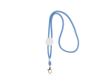 Moderne buisvormige polyester lanyard met karabijnhaak, 3 cm kleur marineblauw