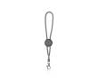 Polyester sleutelhanger met karabijnhaak en personaliseerbaar stuk kleur wit