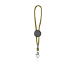 Polyester sleutelhanger met karabijnhaak en personaliseerbaar stuk kleur geel