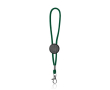 Polyester sleutelhanger met karabijnhaak en personaliseerbaar stuk kleur groen