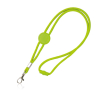 Verstelbare buisvormige polyester lanyard met karabijnhaak, 3 cm kleur lichtgroen