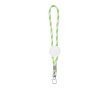 Lange lanyard-sleutelhanger die verstelbaar is met karabijnhaak kleur lichtgroen
