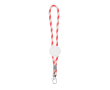 Lange lanyard-sleutelhanger die verstelbaar is met karabijnhaak kleur rood