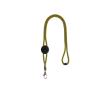 Verstelbare buisvormige lanyard met veiligheidssluiting in de nek kleur geel