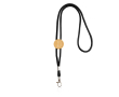 Ecologische lanyard met buisvormig ontwerp en bamboeafstelling kleur zwart