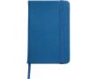 A6 gelijnd notitieboekje van PU met elastische sluiting kleur blauw
